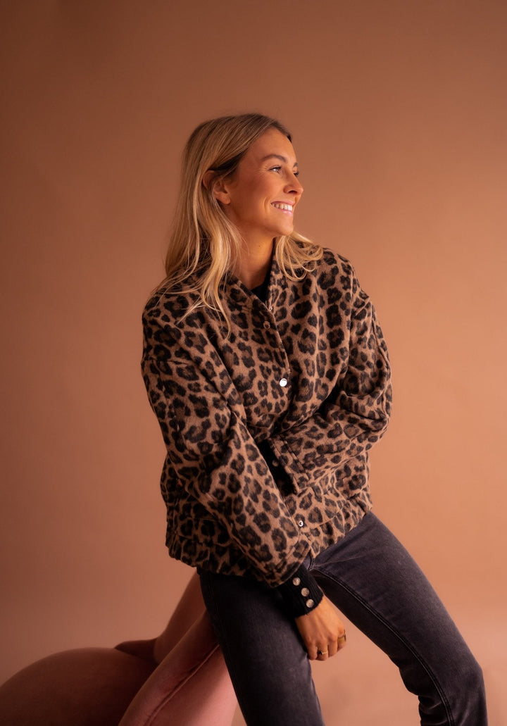 Sylvia | Button-Up Leopard Jacket