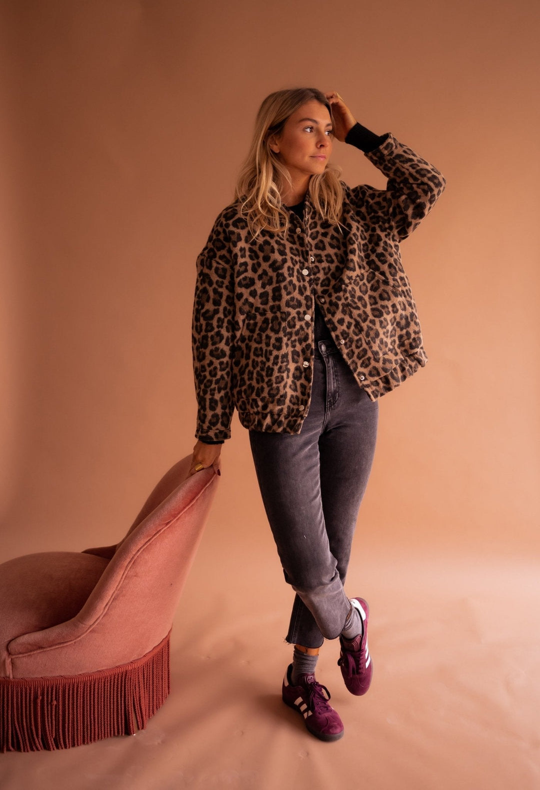 Sylvia | Button-Up Leopard Jacket