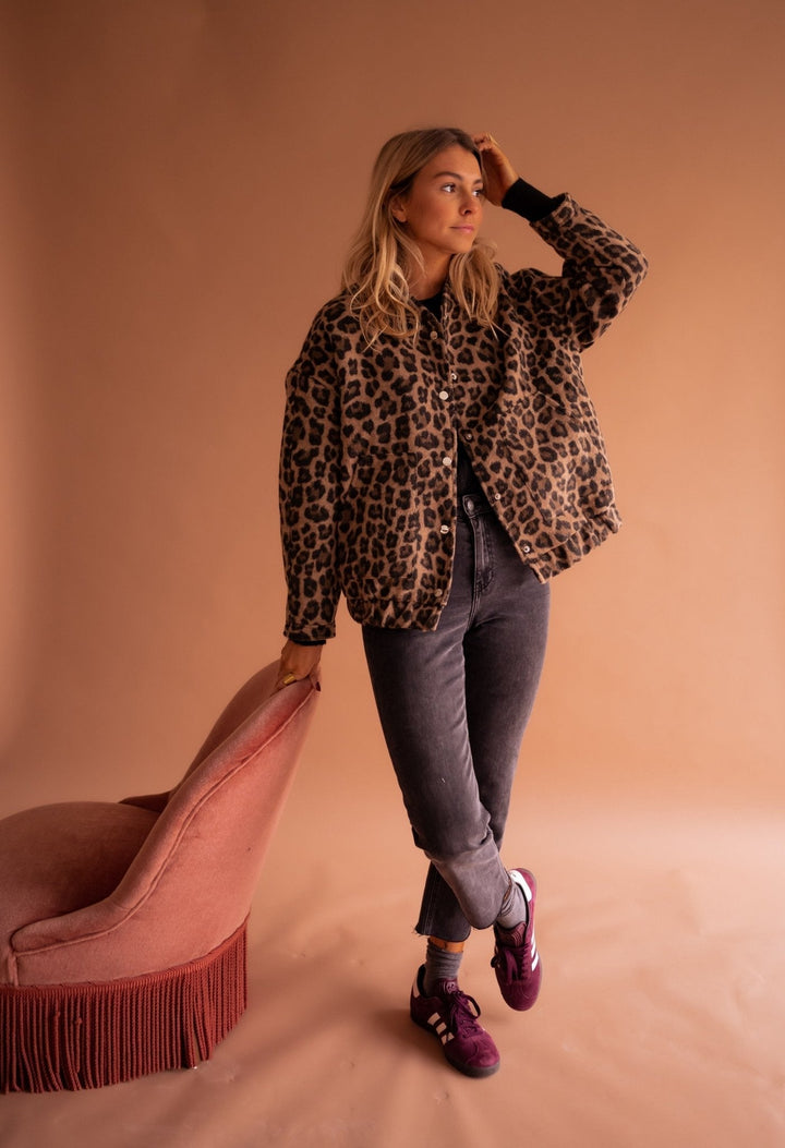 Sylvia | Button-Up Leopard Jacket
