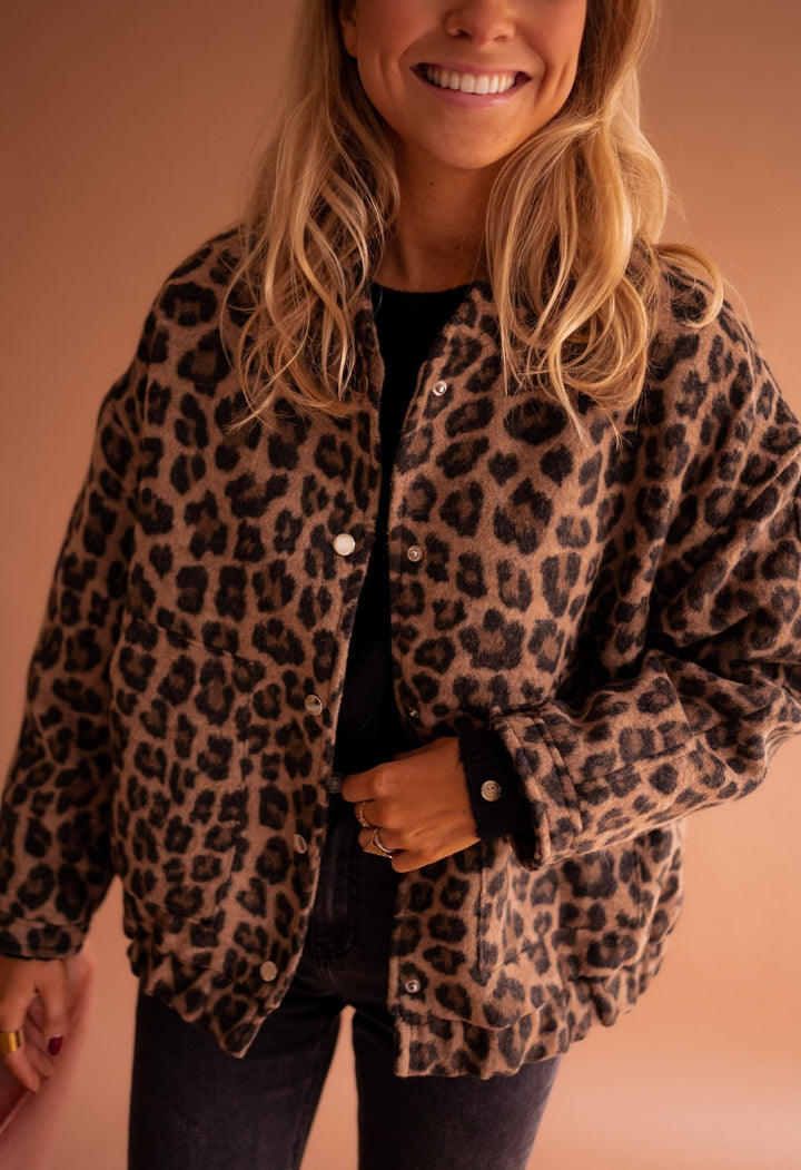 Sylvia | Button-Up Leopard Jacket