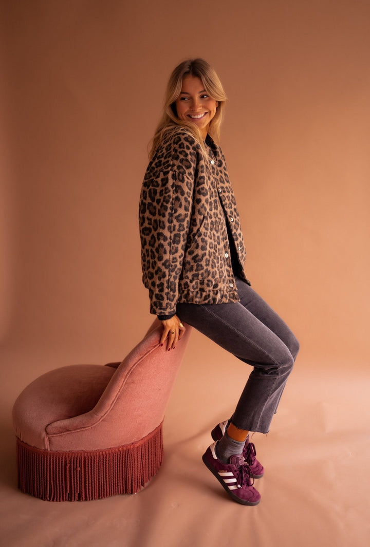 Sylvia | Button-Up Leopard Jacket