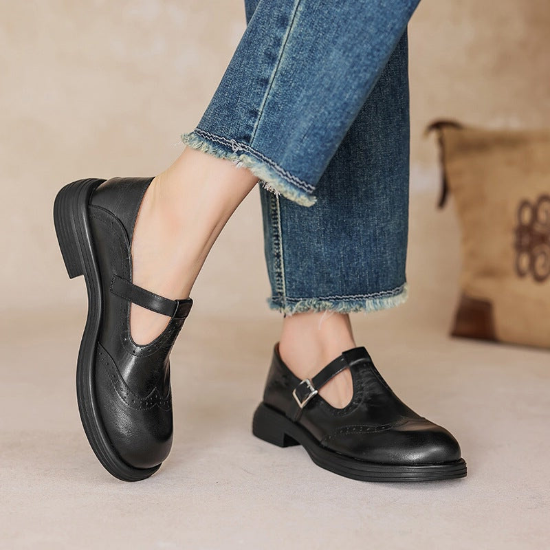 Edith | Vintage Buckle Oxford Flats