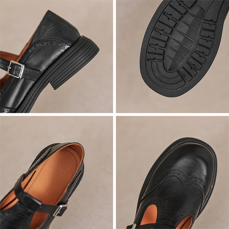 Edith | Vintage Buckle Oxford Flats