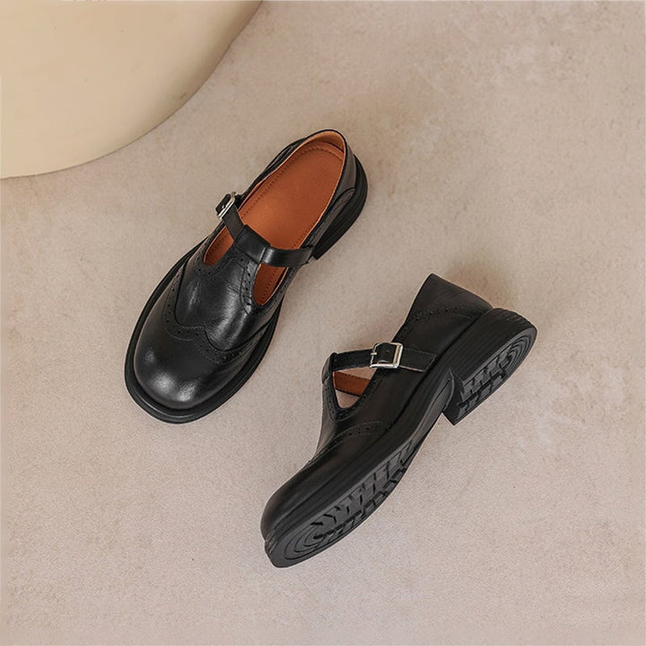 Edith | Vintage Buckle Oxford Flats