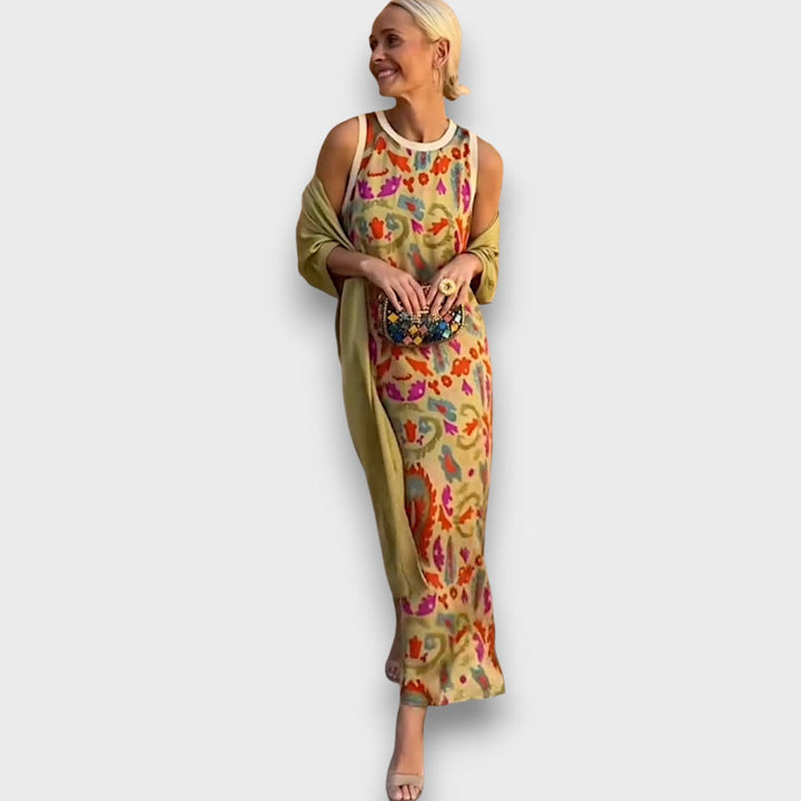 Lola | Sleeveless Printed Maxi Dress