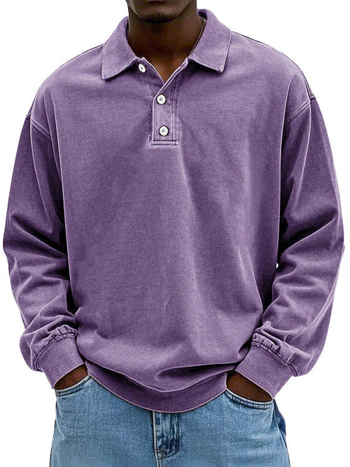 Dylan | Washed Polo Sweatshirt