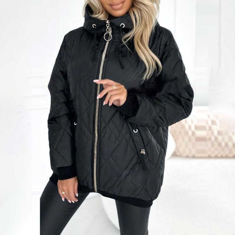 Deborah | Quilted Zip Hooded Jacket