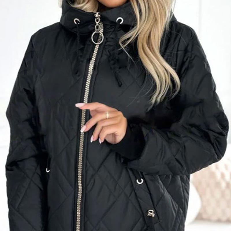 Deborah | Quilted Zip Hooded Jacket