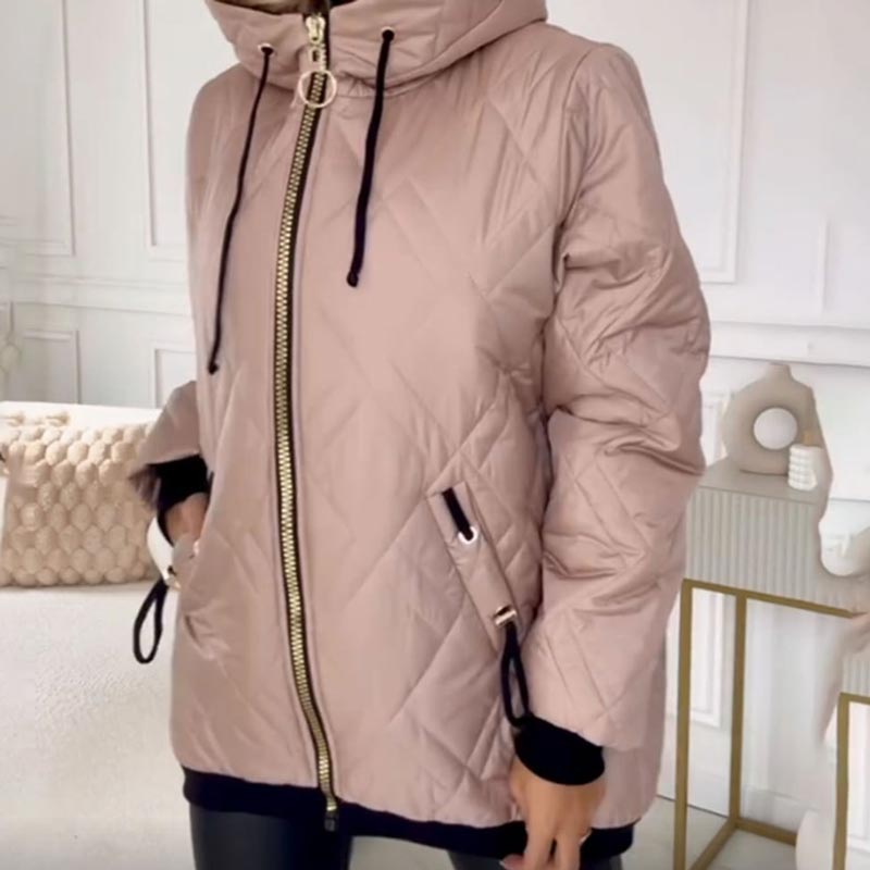 Deborah | Quilted Zip Hooded Jacket