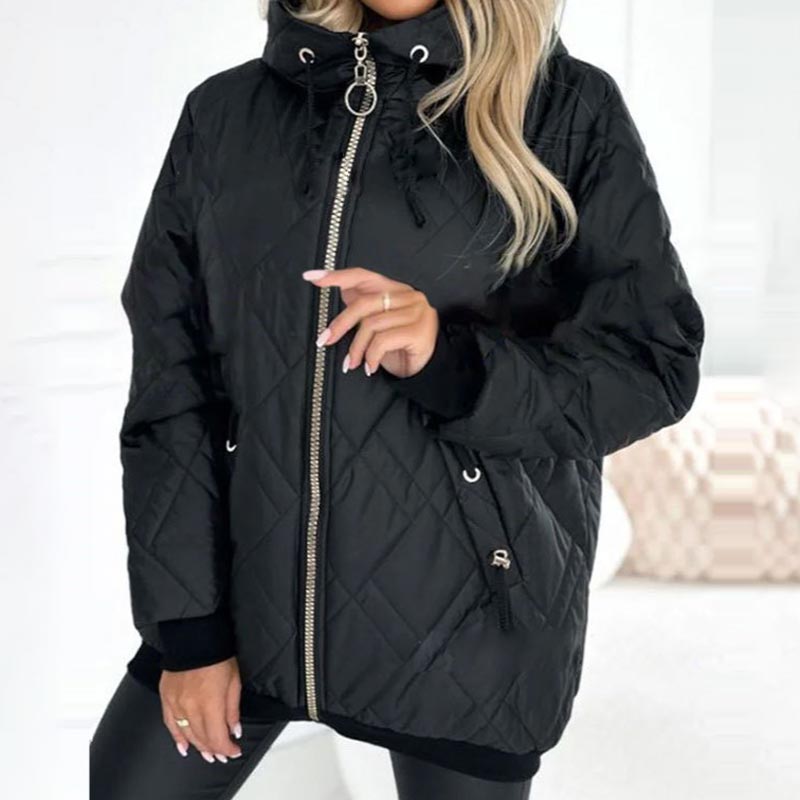 Deborah | Quilted Zip Hooded Jacket